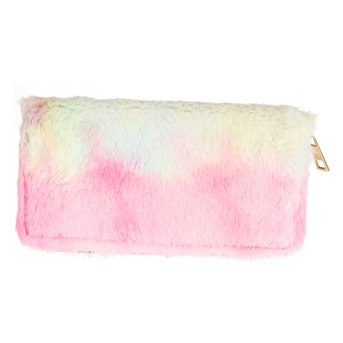Beavorty 1Stück Damen Geldbörse Plüsch Mit Reißverschluss Farbenfrohes Regenbogen Design Stilvolle Handtasche Für Verschiedene Anlässe Perfektes Für Frauen von Beavorty