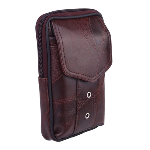 Beavorty Vertikale Herren Geldbörse mit Gürtelschlaufe Reißverschluss Tasche für Telefon und Geldbörse für Männer Praktische Hüfttasche für Geschäftliche Anlässe von Beavorty