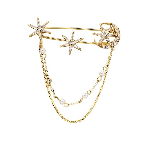 Beavorty 1Stück Kreative Kettenbrosche Form Eines Sechszackigen Sterns Anstecknadel mit Glitzerstein für Verschiedene Glänzend Langlebig Perfektes Beavorty 1Stück Kreative Kettenbrosche Form Eines Sechszackigen Sterns Anstecknadel mit Glitzerstein für Verschiedene Glänzend Langlebig Perfektes von Beavorty