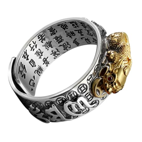 Beavorty Kupferring Männlicher Fingerschmuck Kreativer Männlicher Ring Offener Ring Fingerornament Glückring von Beavorty