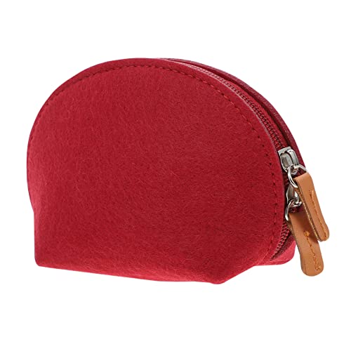 Beavorty Kleiner Pailletten Geldbörse Damen Pu Muscheltasche Stilvolle Kosmetiktasche Für Mädchen Rot Mit Münzfach Und Kiss Lock Verschluss von Beavorty