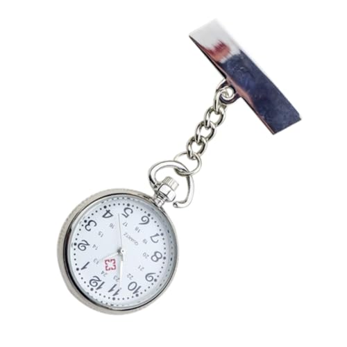 Beavorty Krankenschwesteruhr Für Damen Modische Taschenuhr Edelstahl Praktisch Und Robust Für Pflegekräfte Und Medizinstudenten Hängende Fob Uhr Mit Clip von Beavorty