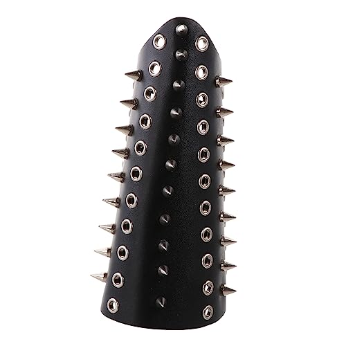 Beavorty Punk Handgelenkstütze Mit Metallnieten Verstellbarer Handgefertigter Armreif Für Männer Und Frauen Für Rock Goth-styles Schwarz von Beavorty