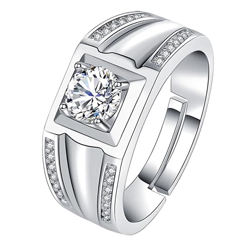 Beavorty 1Stück Rhinestone Men Ring Adjustable Fashion Finger Jewelry For All Styles Beavorty 1Stück Rhinestone Men Ring Adjustable Fashion Finger Jewelry For All Styles von Beavorty