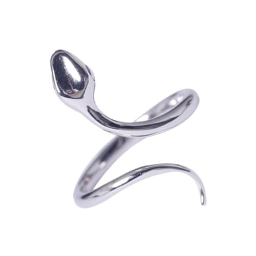 Beavorty Silberner Schlangering Modischer Fingerring Kreativer Party-schmuck Weibliches Ringgeschenk Hochwertiges Fingerornament Mit Filigraner Detailarbeit von Beavorty