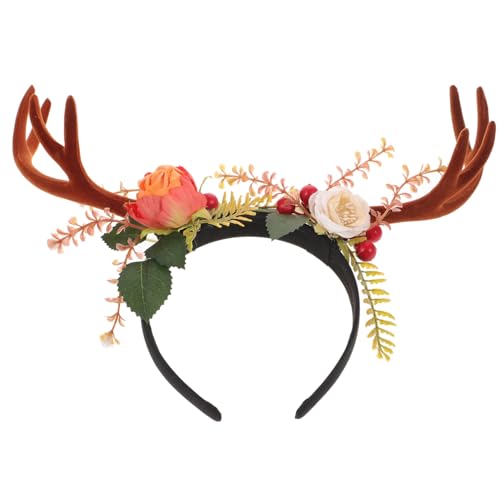 Beavorty 1pc Elch Haarschmuck Weihnachtsdeko Haarband Geweih Design Stirnband Für Festival Party Zufälliger Stil von Beavorty