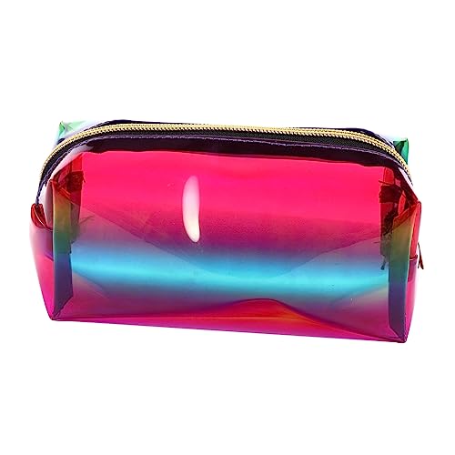 Beavorty 1stk TPU-Kosmetiktasche Klare Tasche Tragbare Kosmetiktasche Kosmetiktaschen Für Damen Holografische Kosmetiktasche Holografische Schminktasche Aufbewahrungstasche Reisen Gradient von Beavorty