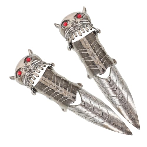 Beavorty 2 Fingerkrallen: Retro-gothic-vollfingerringe Für Männer – Punk-eulenkrallenringe, Schmuck Für Cosplay-mottopartys, Bühnenauftritte von Beavorty