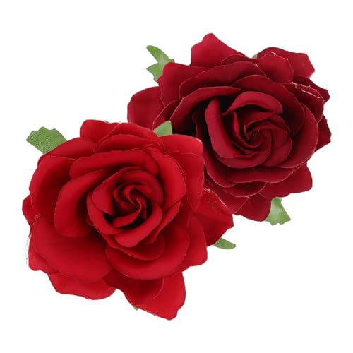 Beavorty 2 Haarspangen Rosenblüten Haarnadeln Blumenbroschen Für Frauen Und Mädchen – Party Und Hochzeits Haarschmuck Für Damen Und Braut von Beavorty