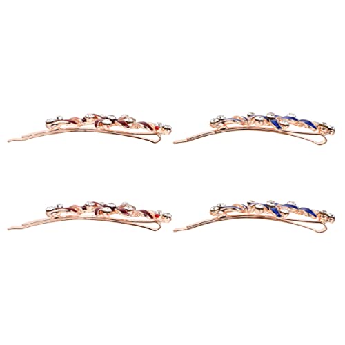 Beavorty Legierung Haar Clip Barrettes 2 Paare Frauen Barrettes Mädchen Haar Clip Set Blume Haarnadeln von Beavorty