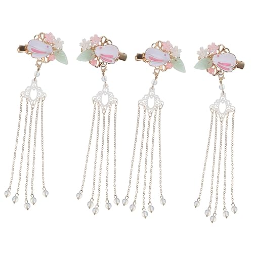 Beavorty 2 Paar Kette Quaste Haarspange Haarschmuck Für Damen Haarspangen Für Frauen Hanfu Haarschmuck Clips Chinesische Hanfu Haarspange Vintage Haarschmuck Haarquaste Fee Haarklammer Kind von Beavorty