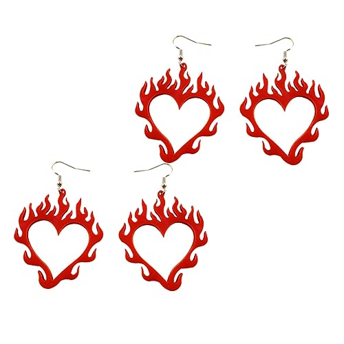 Beavorty 2 Paare Akryl Ohrringe Herzförmige Flammen Ohrhänger für Damen Kreative Schmuckstücke für Alltag und Besondere Anlässe als für Freunde und Familie Beavorty 2 Paare Akryl Ohrringe Herzförmige Flammen Ohrhänger für Damen Kreative Schmuckstücke für Alltag und Besondere Anlässe als für Freunde und Familie von Beavorty