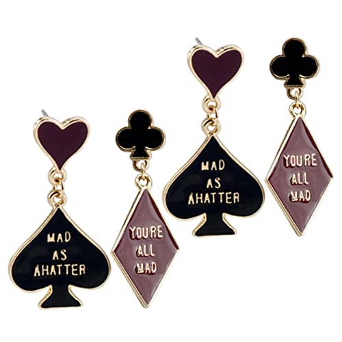 Beavorty Asymmetrische Poker Ohrringe für Damen 2 Paar Kreative Ohrhänger mit Hypoallergen Trendige Spielkarten Ohrringe für Partys und Alltag Beavorty Asymmetrische Poker Ohrringe für Damen 2 Paar Kreative Ohrhänger mit Hypoallergen Trendige Spielkarten Ohrringe für Partys und Alltag von Beavorty