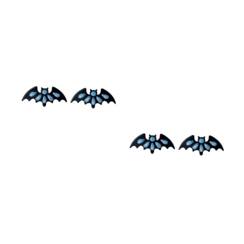 Beavorty 2 Paare Halloween Fledermaus Ohrringe Damen Plastik Ohrstecker Glitzernd Bat Design Halloween Party Ohrhänger Langlebig und Auffällig von Beavorty