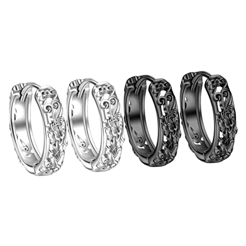Beavorty 2 Paare Herren Creolen Ohrringe Set Vintage Robustes Valentinstag Geburtstage oder für Männer Beavorty 2 Paare Herren Creolen Ohrringe Set Vintage Robustes Valentinstag Geburtstage oder für Männer von Beavorty