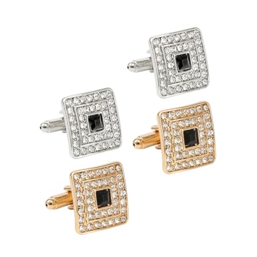 Beavorty 2 Paare Herren Manschettenknöpfe im Cufflinks Stilvolle Hemd Ärmel Dekoration für Festliche Anlässe Business Outfits von Beavorty