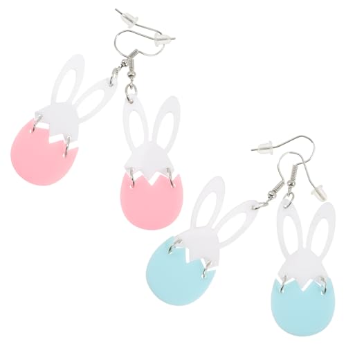 Beavorty 2 Paare Osterohrringe mit Kreativem Hasen Design Süße Dangle Ohrhänger für Mädchen Ohrringe für Osterfest Blau Langlebig und Beavorty 2 Paare Osterohrringe mit Kreativem Hasen Design Süße Dangle Ohrhänger für Mädchen Ohrringe für Osterfest Blau Langlebig und von Beavorty