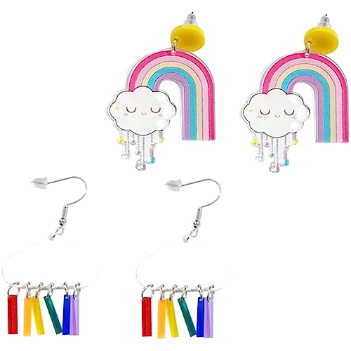Beavorty 2 Paare Regenbogen Ohrringe für Kreative Ohrhänger Cartoon Design Leicht für Reisen Partys Einzigartiger Schmuck Beavorty 2 Paare Regenbogen Ohrringe für Kreative Ohrhänger Cartoon Design Leicht für Reisen Partys Einzigartiger Schmuck von Beavorty