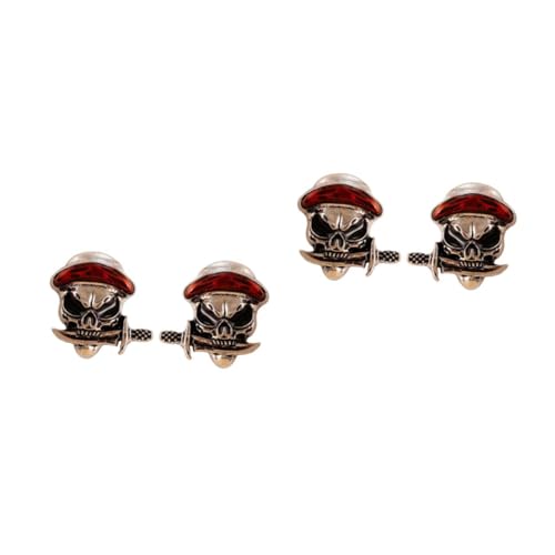 Beavorty 2 Paare Skull Ohrstecker Damen Halloween Ohrschmuck Modisch Leicht Statement Schädel Ohrringe für Frauen Geschenkidee Elegant von Beavorty