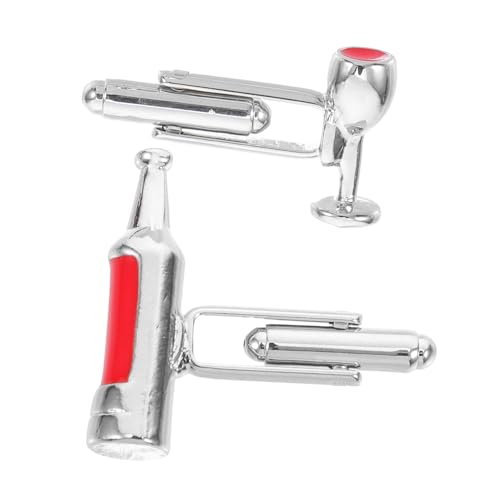 Beavorty 2 Paare Weinflasche Manschettenknöpfe Weingläser Hochzeit Braut Brauch für Männer Manschettenlinks Legierung Beavorty 2 Paare Weinflasche Manschettenknöpfe Weingläser Hochzeit Braut Brauch für Männer Manschettenlinks Legierung von Beavorty
