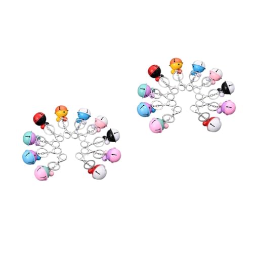 Beavorty 2 Sätze Anti Diebstahl Glocke Schlüsselanhänger Ringe Tags Schlüsselanhänger Glocken Gemischte Glocke Schlüsselanhänger Schlüsselanhänger Anhänger 10 Stück * 2 von Beavorty