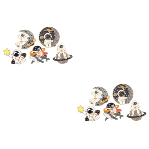 Beavorty 2 Sätze Astronauten Broschen Niedliche Emaille Pins Für Kleidung Hüte Schals Dekorative Anstecker Im Cartoon Langlebigem Metall Perfektes Für Freunde 5 Stück * 2 von Beavorty