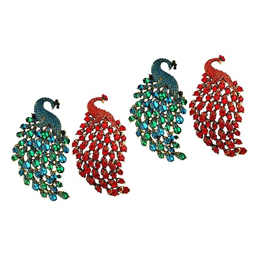 Beavorty 2 Sätze Broschen Zubehör Broschen Kleidernadeln Dekorationen Für Broschennadeln Pfauenschmuck Hochzeitsbrosche Tiernadel Funkelnde Brosche Strickjackenclip Dekorative 2 Stück * 2 von Beavorty