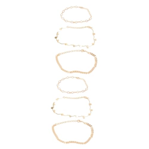 Beavorty 2 Sätze Damen Fußkettchen Set Teiliges Boho Design Mit Runden Pailletten Verstellbar Für Strandpartys Und Tägliche Anlässe Gesundes Und Sicheres Zubehör 3 Stück * 2 von Beavorty