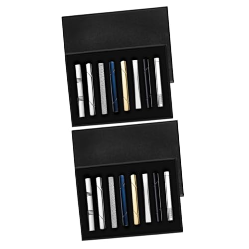 Beavorty 2 Sätze Krawattenklammer Set Krawatten Business Clip Clips Kleid Bräutigam Kragen Anzug Krawattenklammer Krawattennadel Krawattendekoration 8 Stücke * 2 von Beavorty