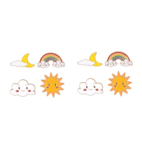 Beavorty 2 Sätze Kreative Regenbogen Broschen Für Damen Niedliche Cartoon Broschen Kleidung Deko Für Pullover Kleider Taschen Schals 4 Stücke * 2 von Beavorty
