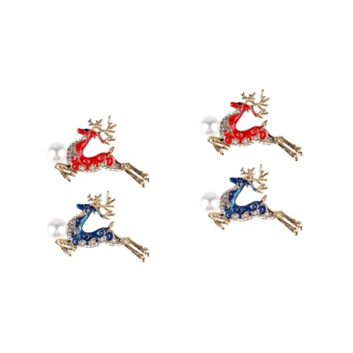 Beavorty 2 Sätze Kreative Tierbrosche Im Rehdesign Accessoires Legierung Für Frauen Für Hochzeiten Weihnachten Besondere Anlässe Rot 2 Stück * 2 von Beavorty