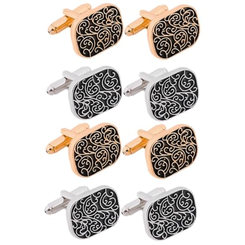 Beavorty 2 Sätze Manschettenknöpfe Bräutigam Männer Hochzeit Stilvoll Kleidung Schmuck Smokingknöpfe Knopfabdeckungen Für Herrenhemden Manschettenlinks Legierung 2 Paare * 2 von Beavorty