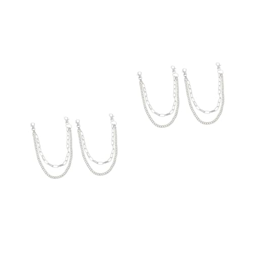 Beavorty 2 Sätze Metall Waist Chain Für Damen Und Herren Punk Stil Gürtel Kette Dekorative Hosen Kette Für Schlüssel Und Accessoires Silber 2 Stück * 2 von Beavorty
