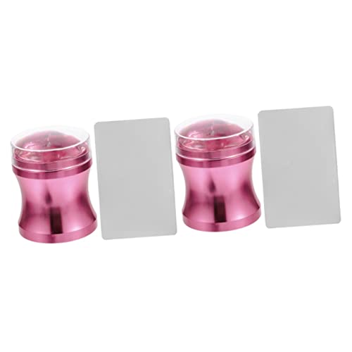 Beavorty 2 Sätze Nailart-stempel Aus Silikon Nagelstempel Nagellack Für Nagellacke Nagelformen Nail Art Diy Werkzeug Klarer Nagellack Maniküre-kit Aluminiumlegierung Nagelwerkzeuge Spitz von Beavorty