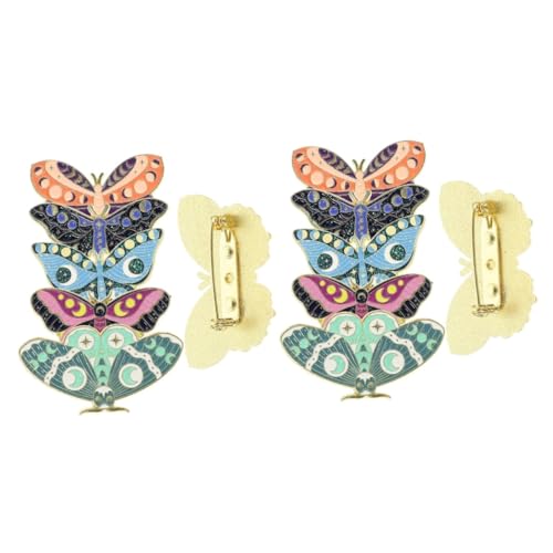 Beavorty 2 Sätze Schmetterlinge Emaille Broschen Für Frauen Anstecknadeln Und Schmuck Für Taschen Und Kleidung Für Und 5 Stück * 2 von Beavorty