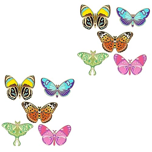 Beavorty 2 Sätze Schmetterlingsbroschen Dekorative Pins Für Kleidung Rucksäcke Süße Emaille Abzeichen Für Mode Accessoires Partys Tägliches 5 Stück * 2 von Beavorty