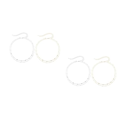 Beavorty 2 Sätze Teiliges Damen Taillenkette Geometrische Kupferperlen Kette Goldene Weiße Bauchketten Stilvolle Körperdekoration Für Strand Party Hochzeiten 2 Stück * 2 von Beavorty