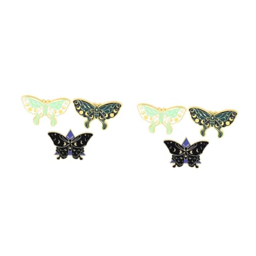 Beavorty 2 Sätze Teiliges Farbige Schmetterlingsbrosche Legierungsanstecker Für Kleidung Hüte Schals Cartoon Insektenabzeichen Lebendige Emaille Broschen 3 Stück * 2 von Beavorty