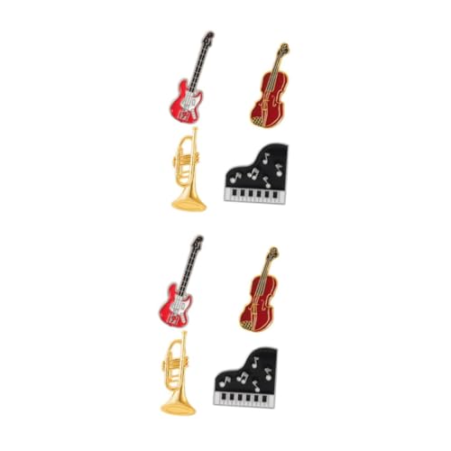 Beavorty 2 Sätze Teiliges Musik Instrument Broschen Kreative Legierungs Anstecknadel Mit Gitarre Und Violine Modisches Für Kleidung Und Rucksäcke 4 Stück * 2 von Beavorty