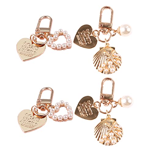 Beavorty 2 Sätze Teiliges Niedliche Herzschalen Schlüsselanhänger Bunte Anhänger für Taschen und Schlüssel als für Freunde und Familie von Beavorty