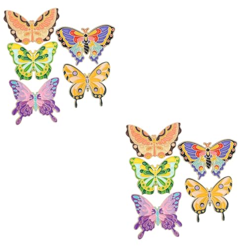 Beavorty 2 Sätze Teiliges Set Schmetterlingsbroschen Anstecknadeln Für Damen Kreative Partydekoration Für Halloween Neujahr Valentinstag Weihnachten 5 Stück * 2 von Beavorty