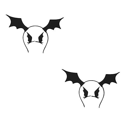 Beavorty 2 Sätze Fledermaus Stirnband Haarspange halloween haarschmuck halloween kopfschmuck Halloween-Kostümzubehör Cosplay Requisiten Lieferungen schmücken Kopfbedeckung Stoff von Beavorty