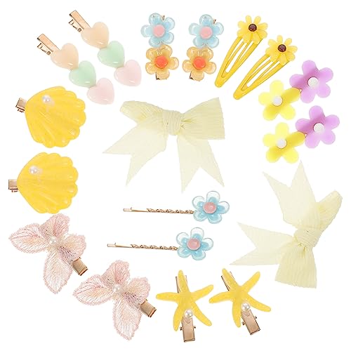 Beavorty 2 Sätze Haarspangen-set Für Kinder Kleine Sonnenblumen-haarspangen Pailletten-haarnadeln Haarspange Mit Gelber Haarspange Für Kinder Baby-kit Kleinkind Polyester Anmut Knopf von Beavorty