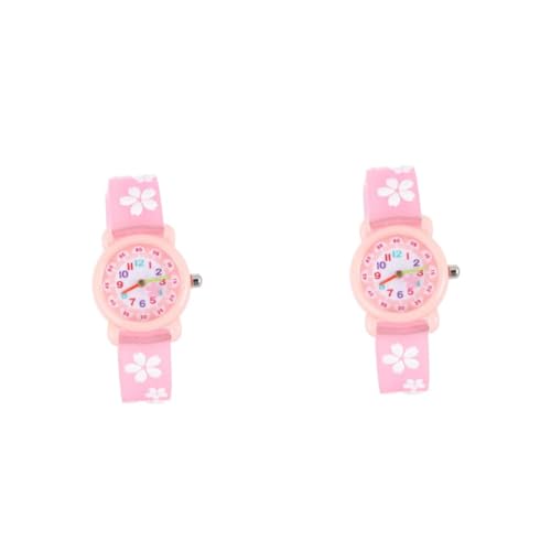 Beavorty 2 Stck wasserdichte Cartoon Kinderuhr mit Quarzuhrwerk Verstellbares Armband Niedliches Design für Jungen und Mädchen zu Geburtstag und Weihnachten von Beavorty