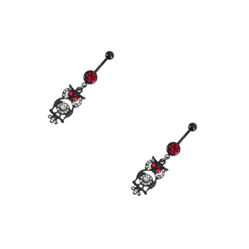 Beavorty 2 Stck. Bauchnabelring Damen Owl Design mit Funkelndem Zirkonia Allergisch Langlebig Sicher Bequemer Schmuck für Hochzeit Party und von Beavorty