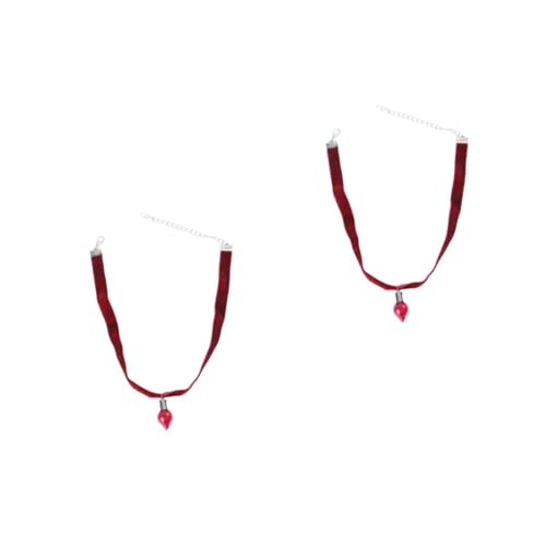 Beavorty 2 Stck. Halloween Halskette Gothic Schmuck Anhänger Schwarz Party Accessoire für Damen und Weihnachten von Beavorty