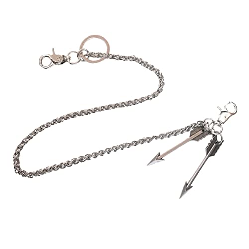 Beavorty 2 Stck. Punk Style Hüftkette für Jeans Handgemachte Hip Hop Hose Kette Silber Modisches Accessoire für Männer und Frauen für Parties und Besondere Anlässe von Beavorty