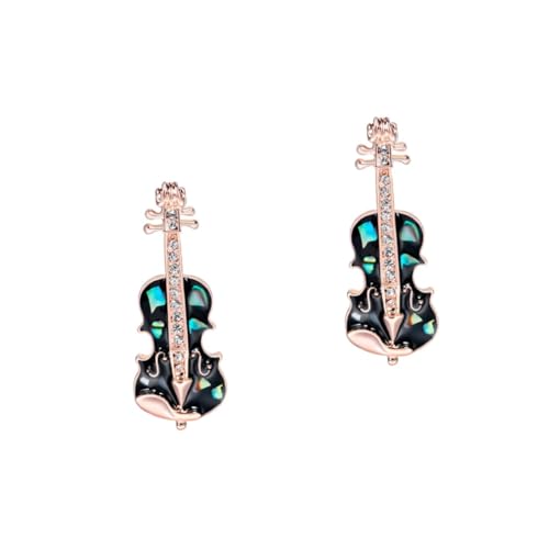 Beavorty 2 Stck. Retro Violin Brosche Pin Einzigartiger Emaille Anstecker für Kleidung Taschen Mäntel Stilvolles Accessoire für Freunde Familie Hochwertige Verarbeitung Langlebig von Beavorty