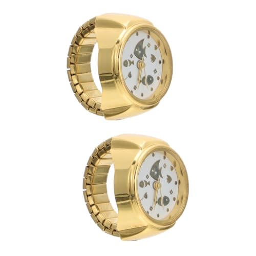 Beavorty 2 Stck. Ring Uhr für Frauen Fingeruhr mit Kreativem Design Schmuckuhr für Stilvolle Anlässe Perfektes für Familie Freunde von Beavorty