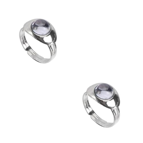 Beavorty 2 Stck. Verstellbarer Finger Ring mit Temperaturwechsel Kreativer Farbwechsel Ring für Damen Für Anlässe Geeignet Stilvolles Schmuckstück Ihre Widerspiegelt von Beavorty